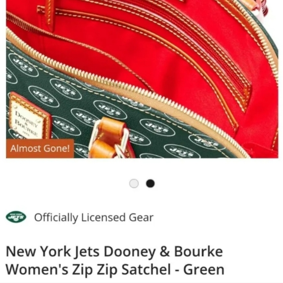 COPY - DOONEY & BOURKE NEW YORK JETS ZIP ZIP SATCHEL LADIES HANDBAG PURSE - Picture 10 of 14